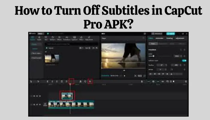 How to Turn Off Subtitles in CapCut Pro APK?